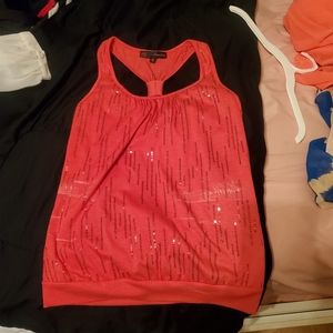 Sparkly red tank top